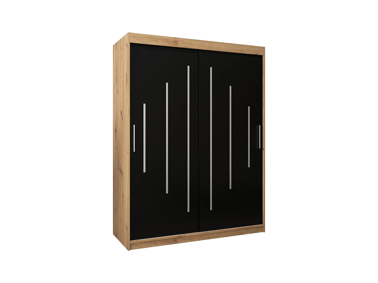 YORK KLEDINGKAST MET SCHUIFDEUREN 200/150/62 2 deuren (artisan/zwart)