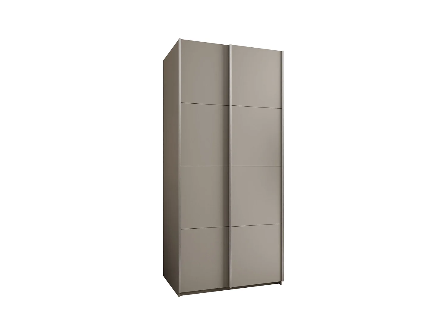 SCHWEBETÜRENSCHRANK Lux 1 245,5/100/64 (Kaschmir/Kaschmir/Silber)