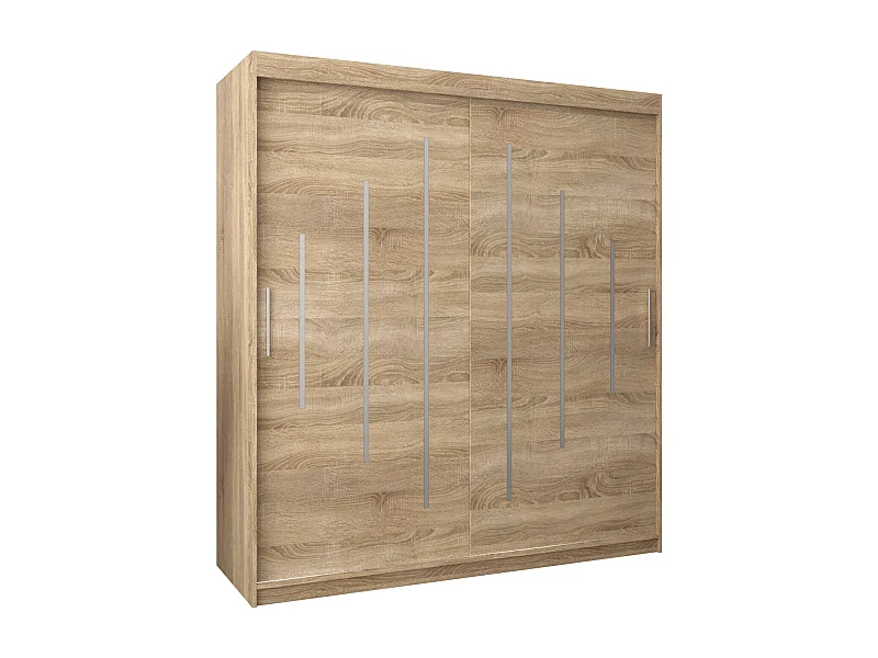 ARMOIRE YORK À PORTES COULISSANTES 200/180/62 2 Portes (Sonoma/Sonoma)
