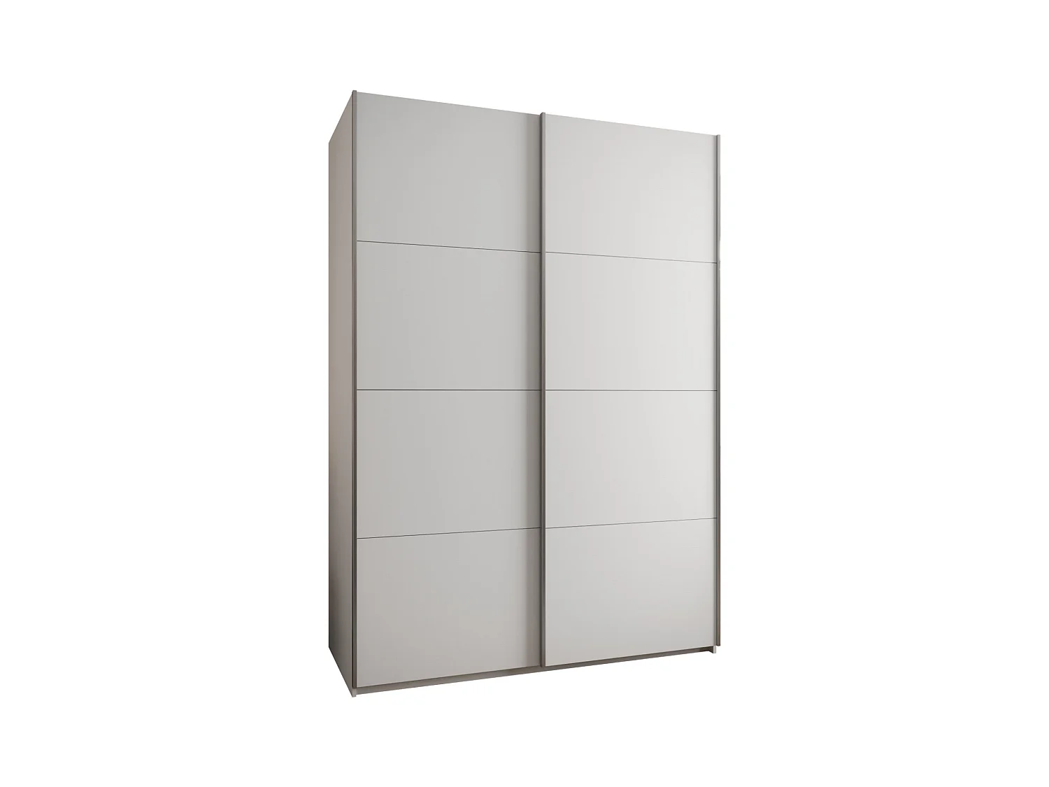 Armoire Lux 1 245,5/180/64 (Blanc/Blanc/Argent)