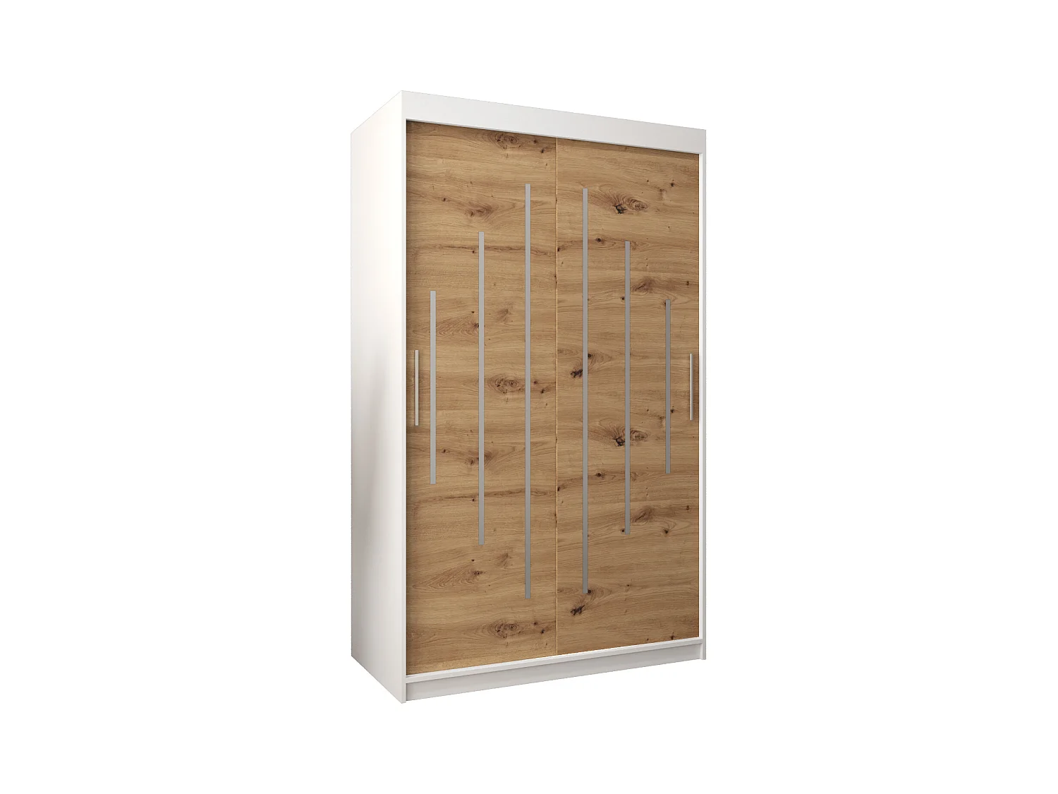 YORK KLEDINGKAST MET SCHUIFDEUREN 200/120/62 2 deuren (wit/artisan)