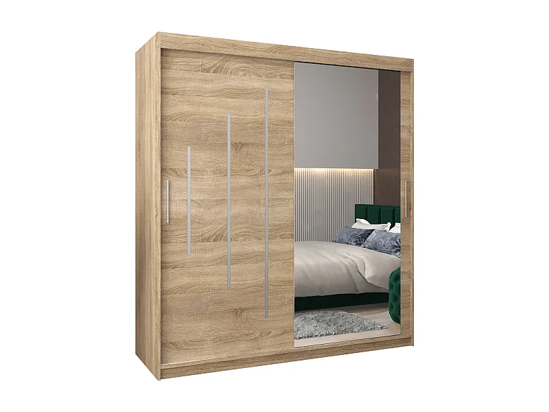 ARMOIRE YORK 2 À PORTES COULISSANTES 200/180/62 2 Portes (Sonoma/Sonoma)