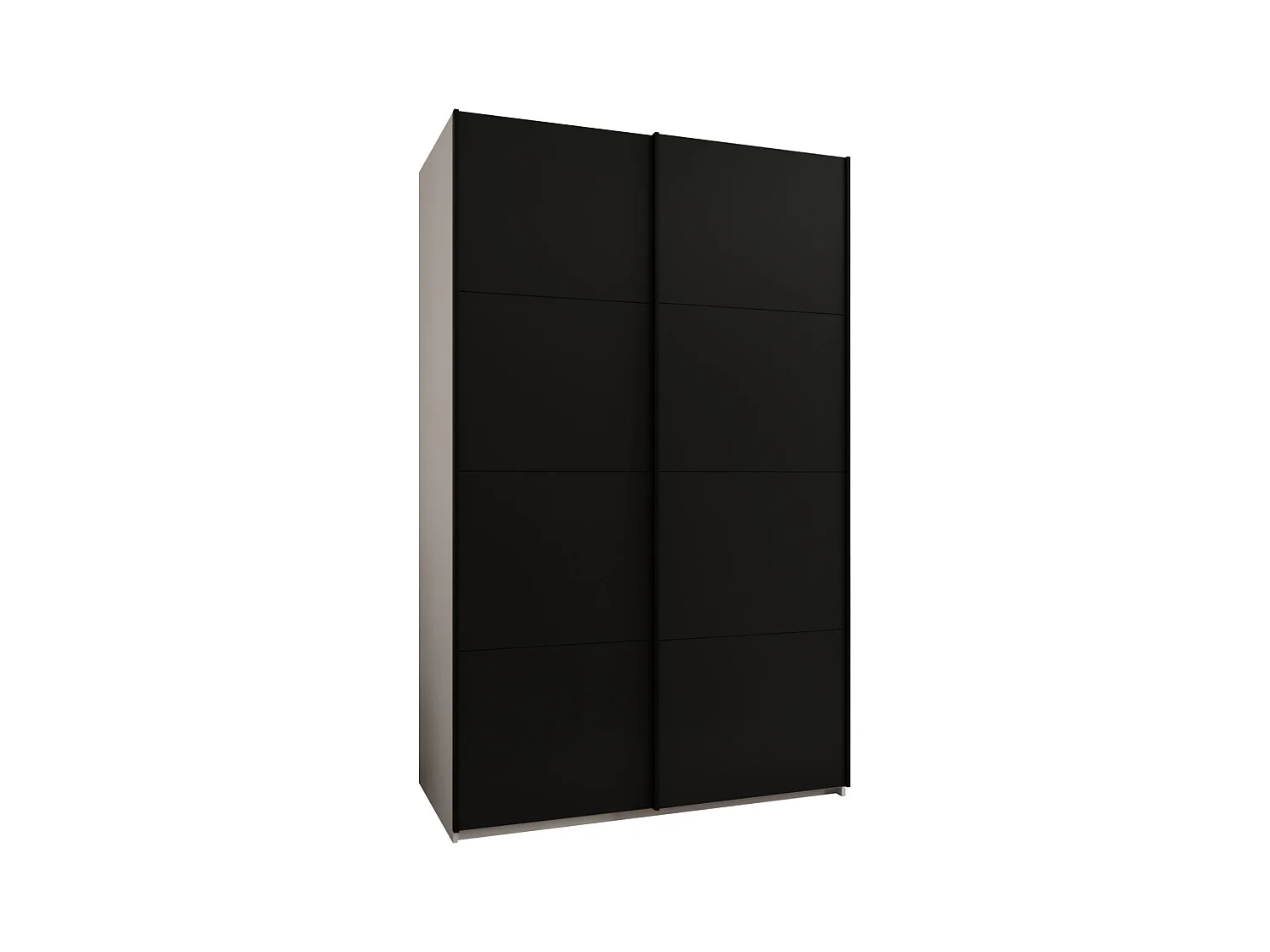 SCHWEBETÜRENSCHRANK Lux 1 245,5/150/64 (Weiß/Schwarz/Schwarz)