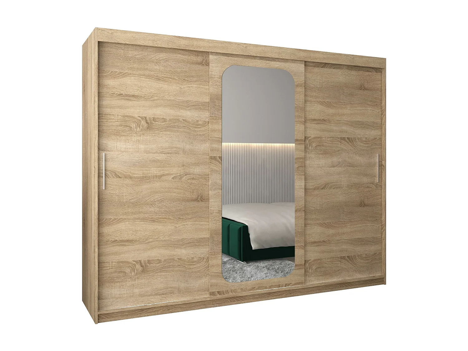 SCHWEBETÜRENSCHRANK PROMO T2 200/250/62 3-türig (Sonoma/Sonoma)