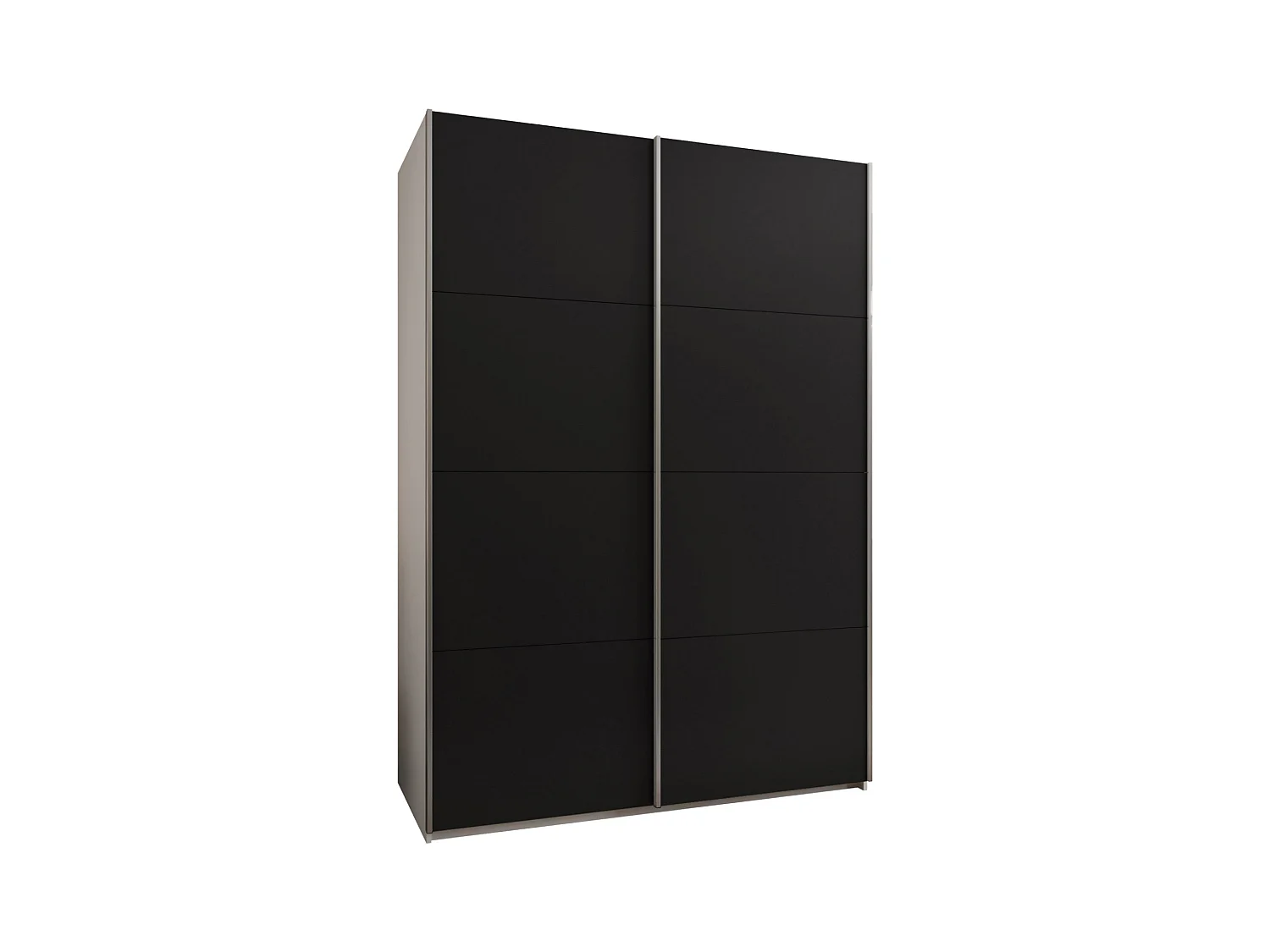 Armoire Lux 1 245,5/180/64 (Blanc/Noir/Argent)