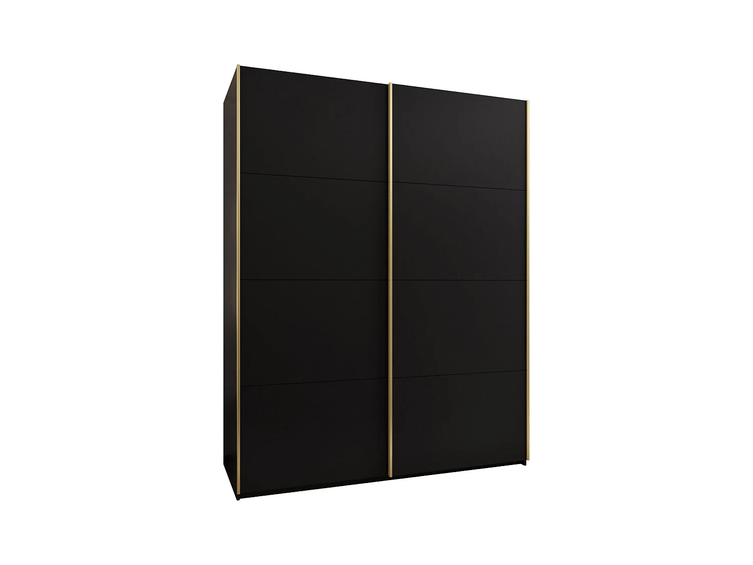 Armoire Lux 1 245,5/190/64 (Noir/Noir/Or)