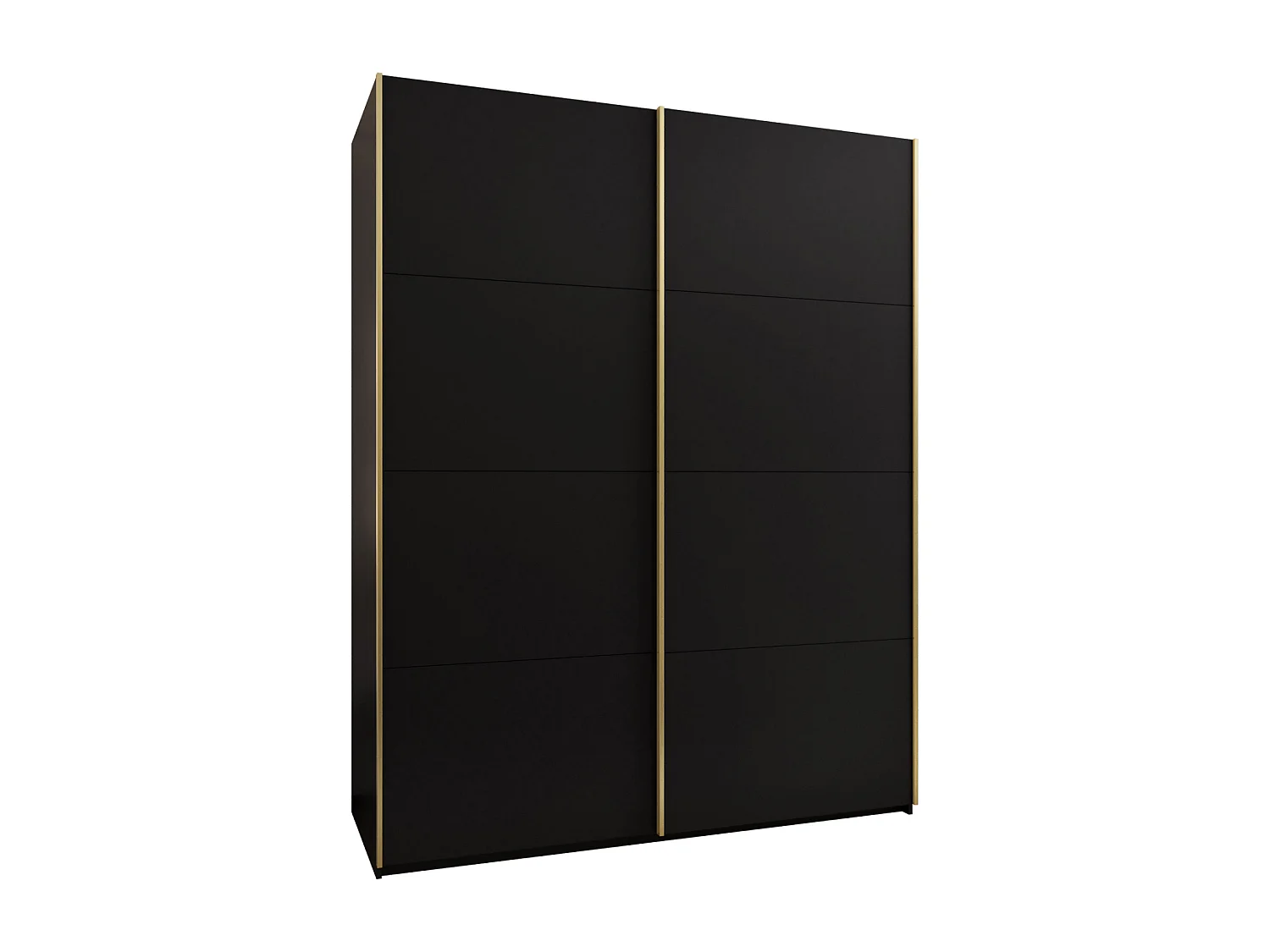 Armoire Lux 1 245,5/190/64 (Noir/Noir/Or)