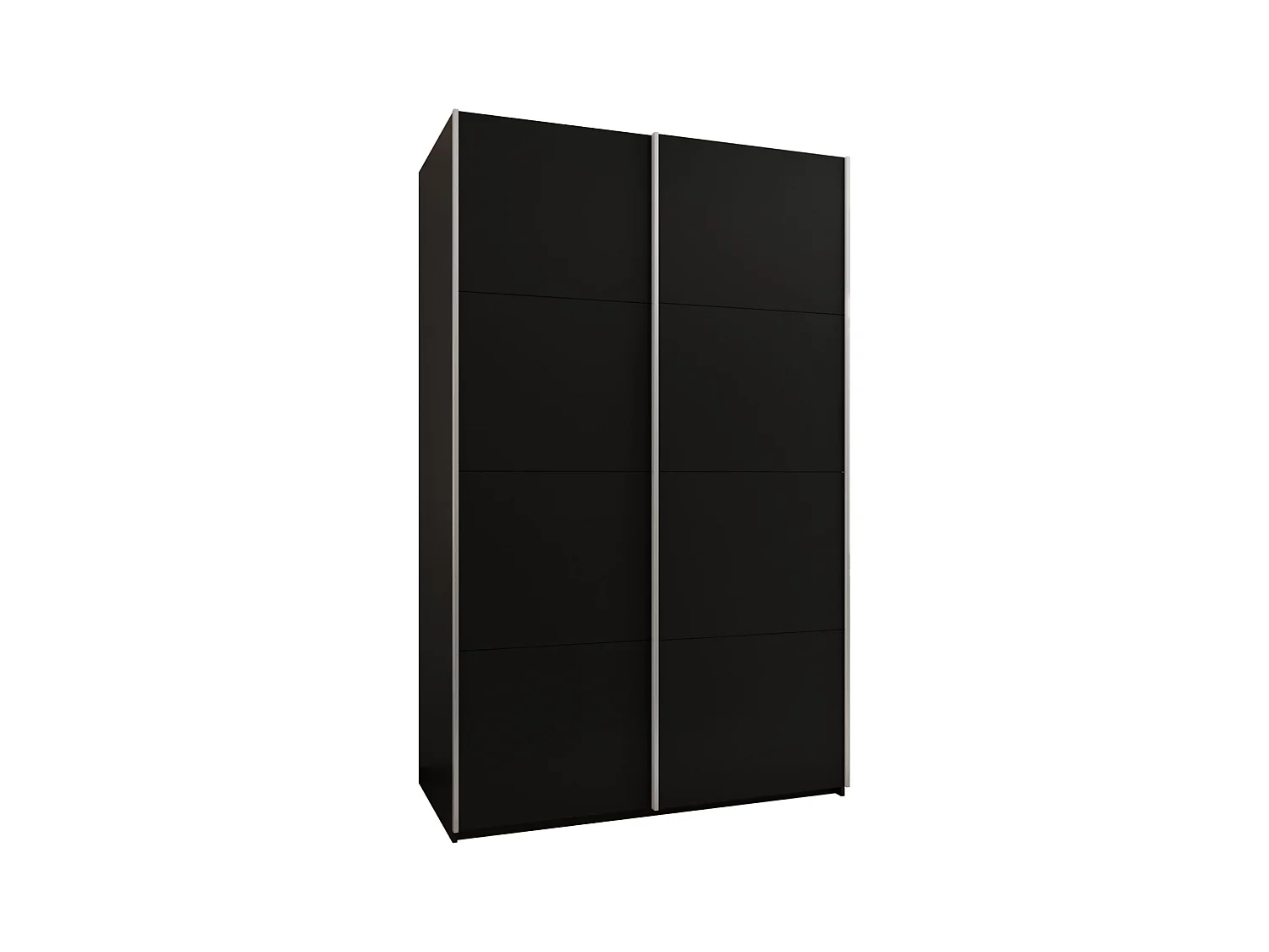 Armadio Lux 1 245,5/150/64 (Nero/Nero/Argento)