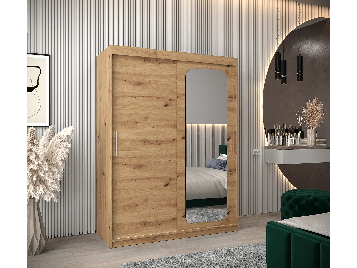 SCHWEBETÜRENSCHRANK PROMO T2 200/150/62 2-türig (Artisan/Artisan)