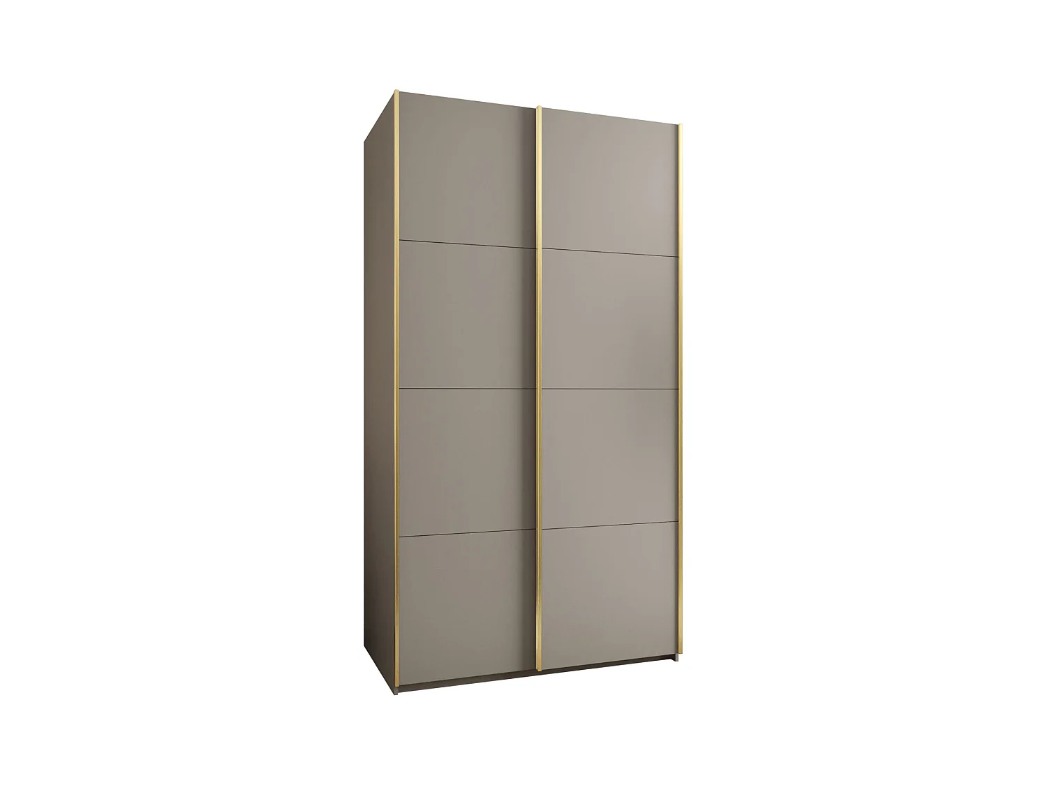 Armadio Lux 1 de puertas corredas 245,5/140/64 (Cachemira/Cachemira/Gold)