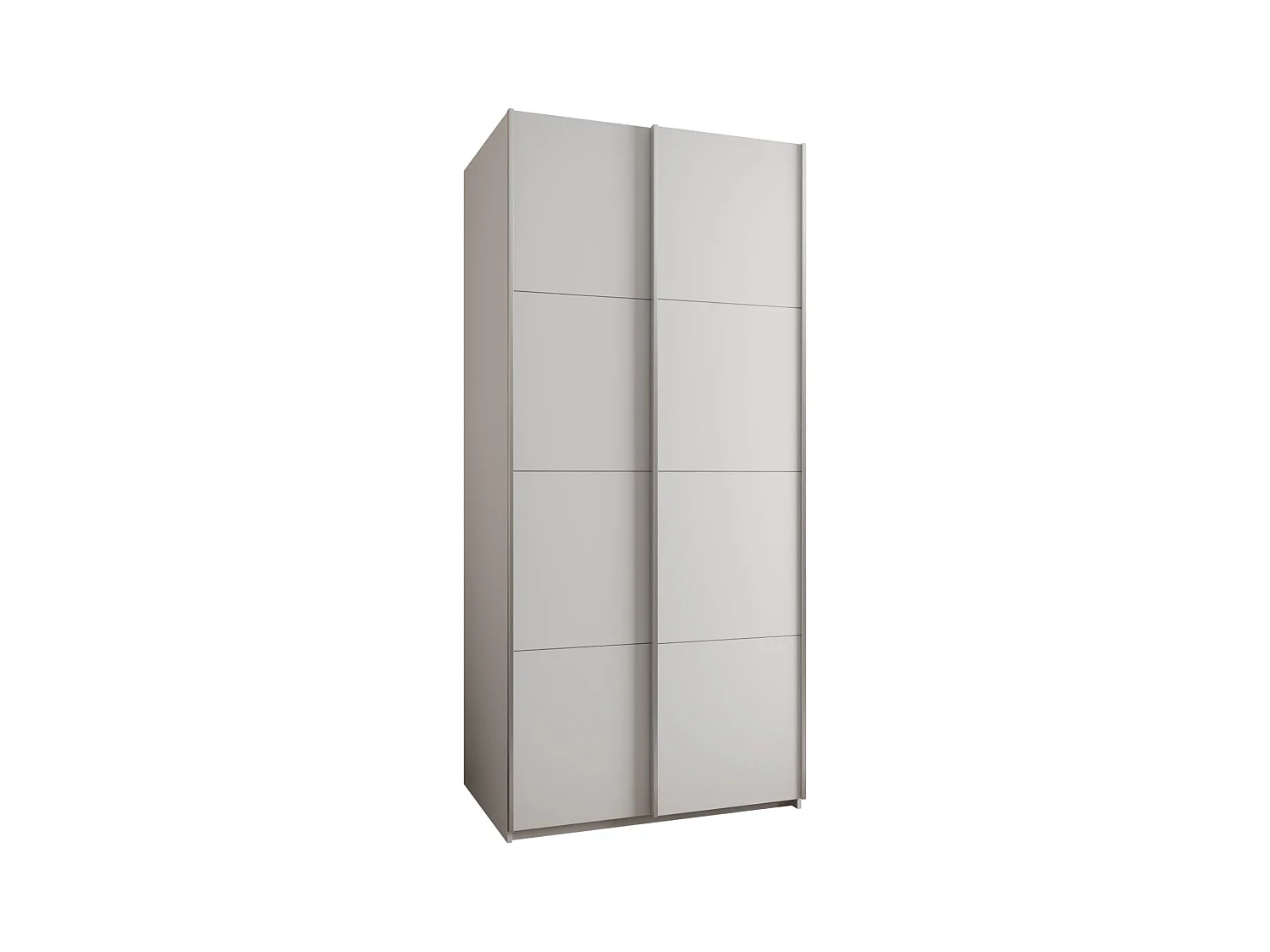 SCHWEBETÜRENSCHRANK Lux 1 245,5/100/64 (Weiß/Weiß/Silber)