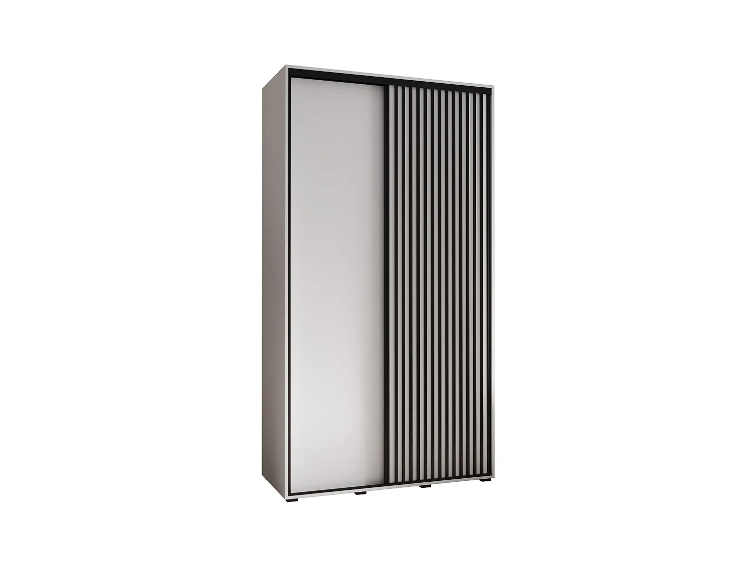 SCHWEBETÜRENSCHRANK SAPPORO 1 205,2/140/60 2-türig (Weiß/Weiß)