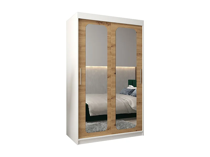 SCHWEBETÜRENSCHRANK PROMO T3 200/120/62 2-türig (Weiß/Artisan)