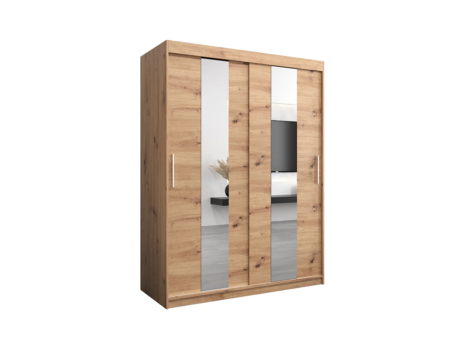 Armoire Pole À Portes Coulissantes 200/150/62 2 portes (Artisan/Artisan)