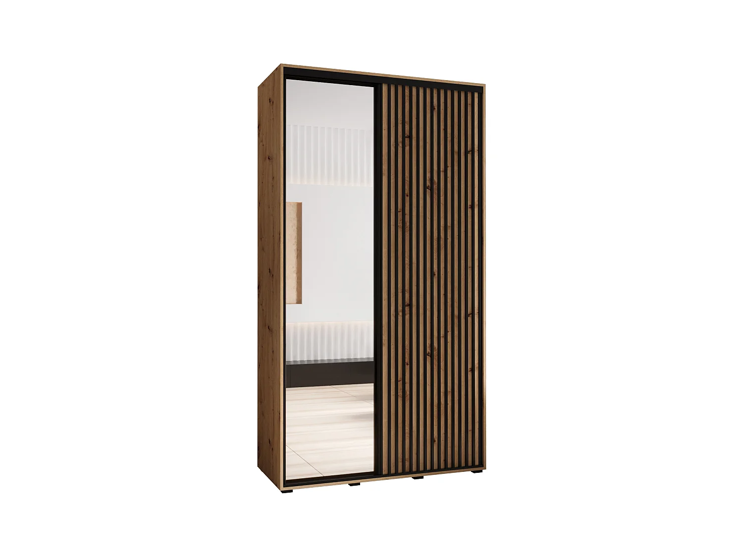 ARMOIRE LANKO 2 À PORTES COULISSANTES 235,2/130/60 2 Portes (Artisan/Artisan)