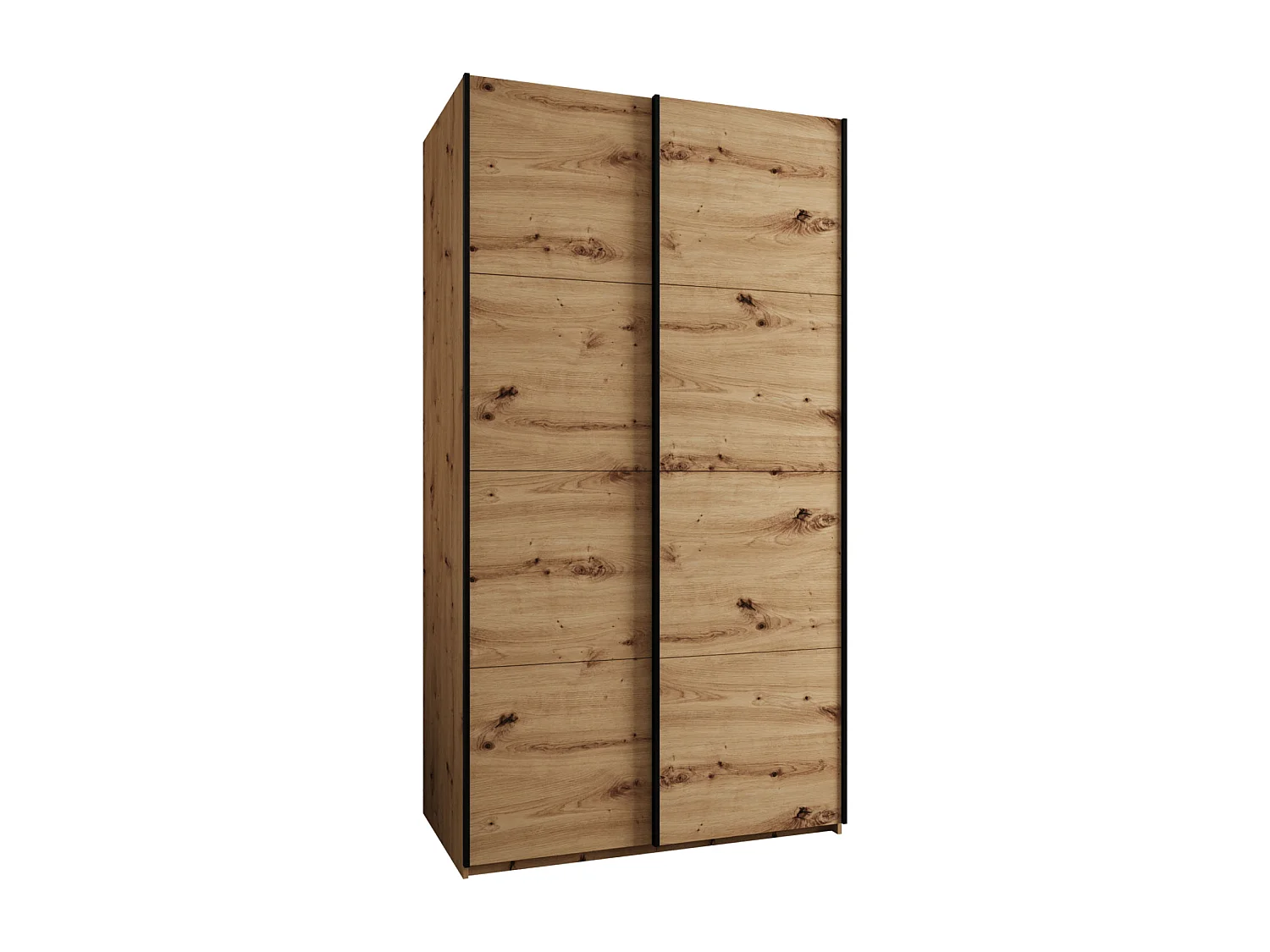 Armoire Lux 1 245,5/130/64 (Artisan/Artisan/Noir)