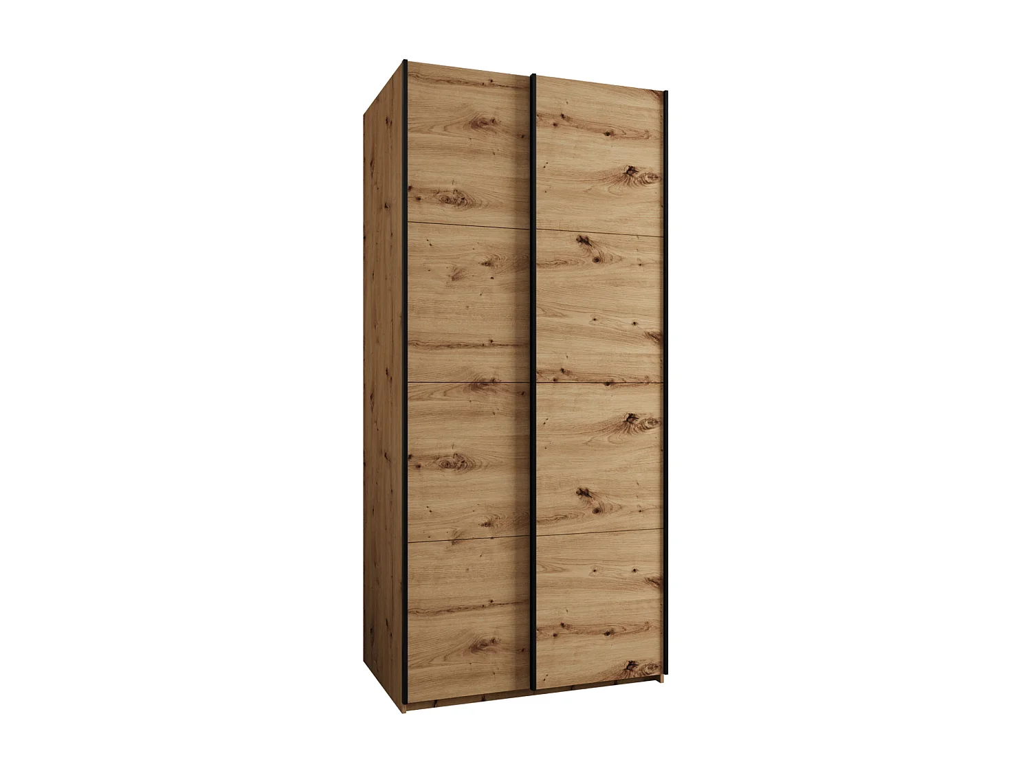 Armoire Lux 1 245,5/110/64 (Artisan/Artisan/Noir)