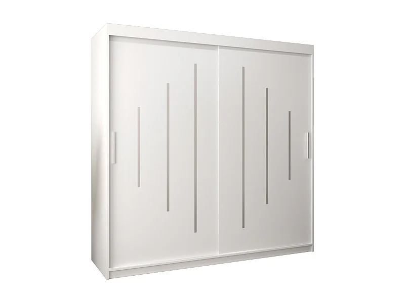 SCHWEBETÜRENSCHRANK YORK 200/200/62 2-türig (Weiß/Weiß)