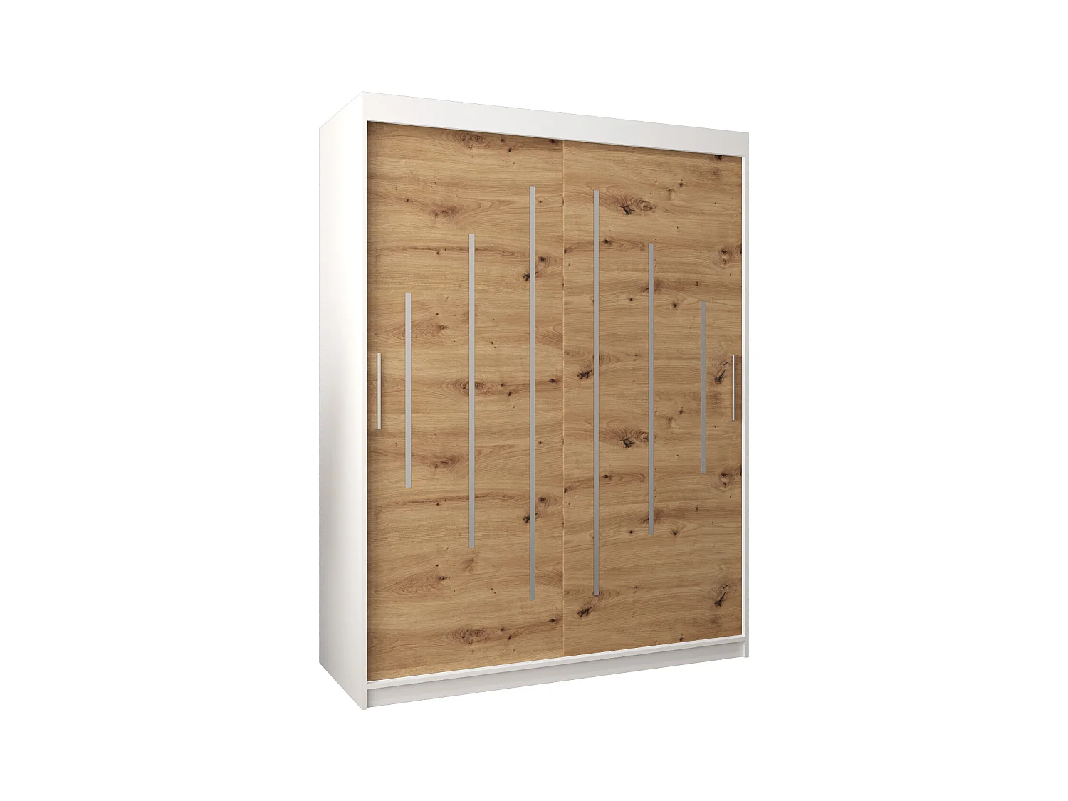 YORK KLEDINGKAST MET SCHUIFDEUREN 200/150/62 2 deuren (wit/artisan)