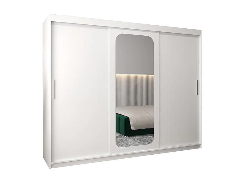 ARMADIO PROMO T2 AD ANTE SCORREVOLI 200/250/62 3 porte (Bianco/Bianco)