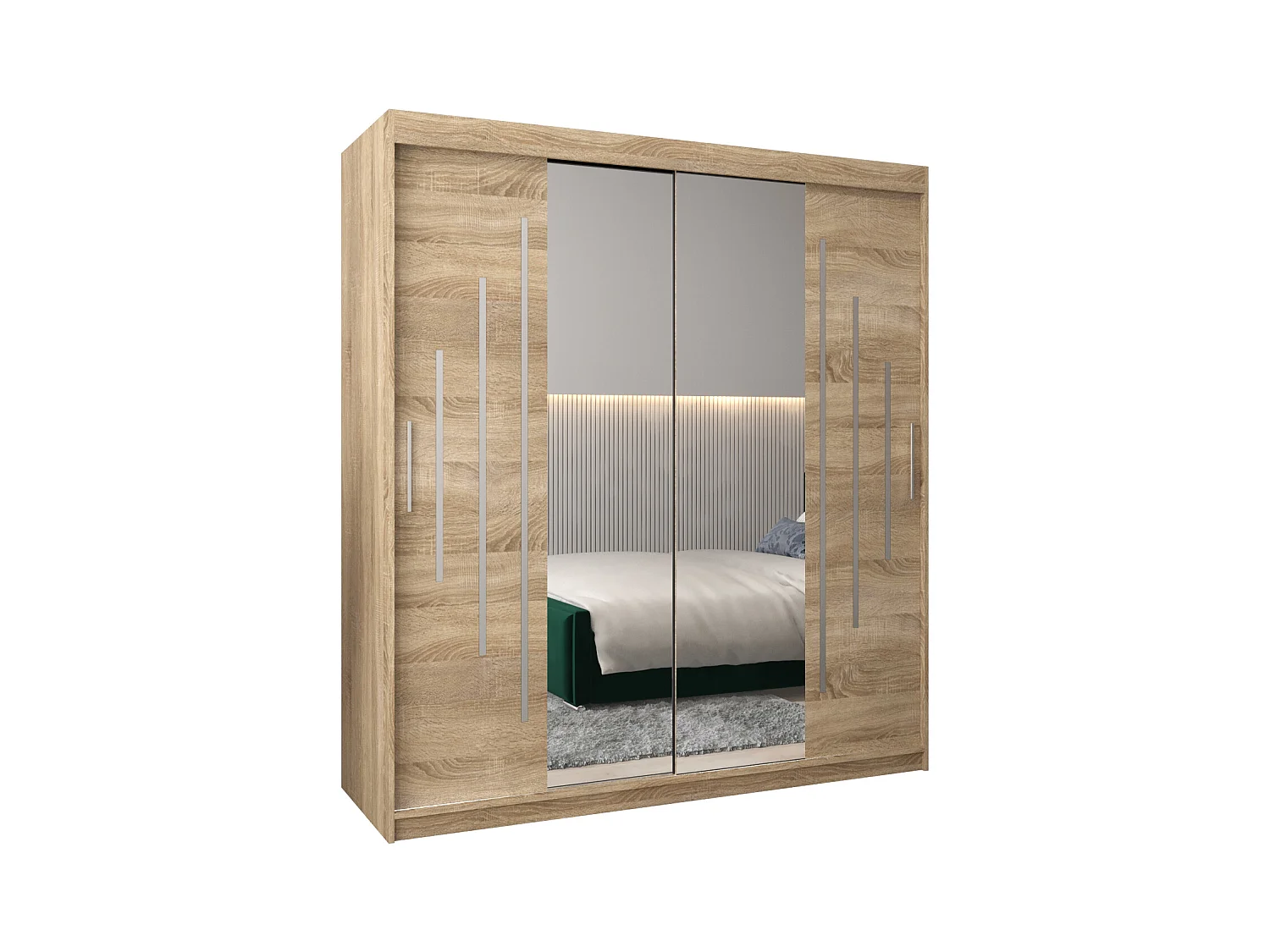 ARMADIO YORK 1 AD ANTE SCORREVOLI 200/180/62 2 porte (Sonoma/Sonoma)
