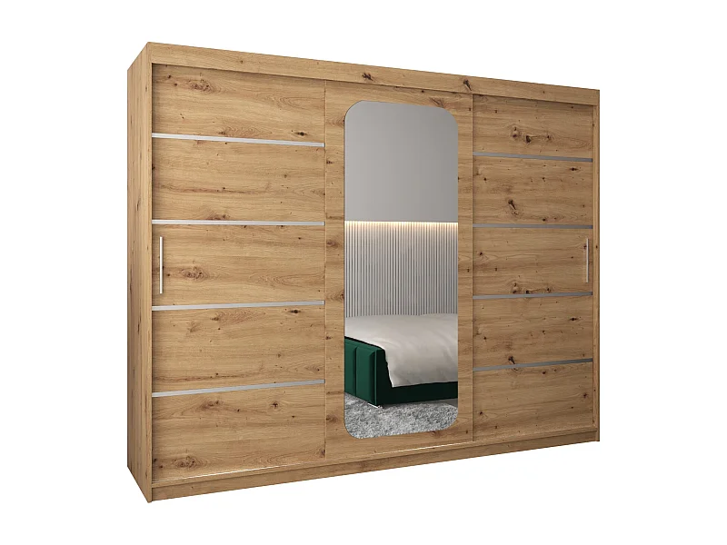 ARMOIRE PROMO V2 À PORTES COULISSANTES 200/250/62 3 Portes (Artisan/Artisan)