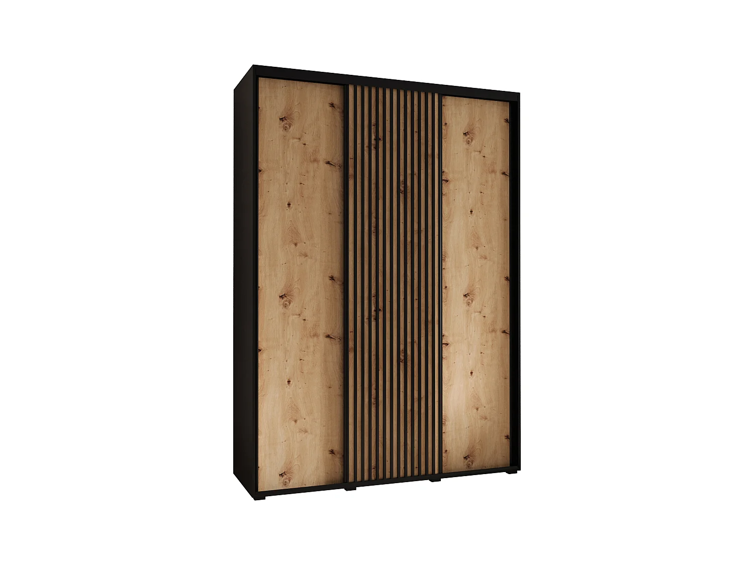 SCHWEBETÜRENSCHRANK LANKO 1 235,2/170/60 3-türig (Schwarz/Artisan)