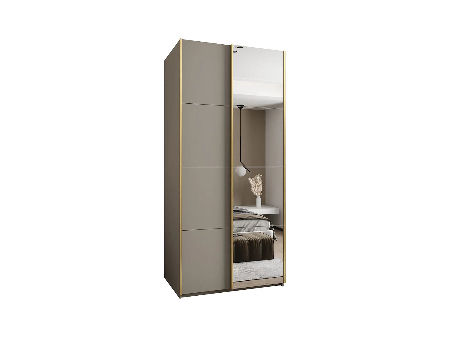 Armadio Lux 3 245,5/100/64 (Cachemire/Cachemire/Gold)