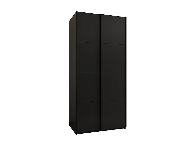 KLEDINGKAST MET SCHUIFDEUREN Lux 1 245,5/100/64 (Zwart/Zwart/Zwart)