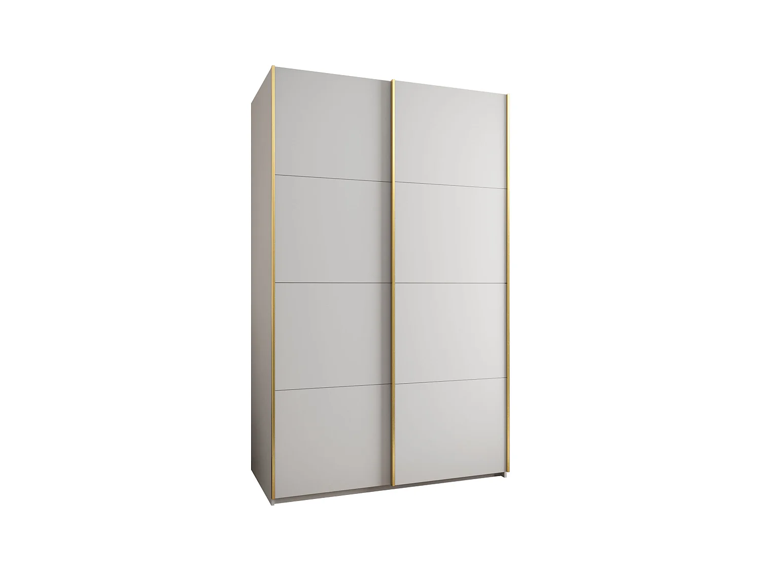 Armoire Lux 1 245,5/160/64 (Blanc/Blanc/Or)