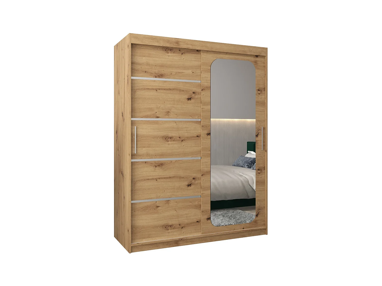 ARMOIRE PROMO V2 À PORTES COULISSANTES 200/150/62 2 Portes (Artisan/Artisan)