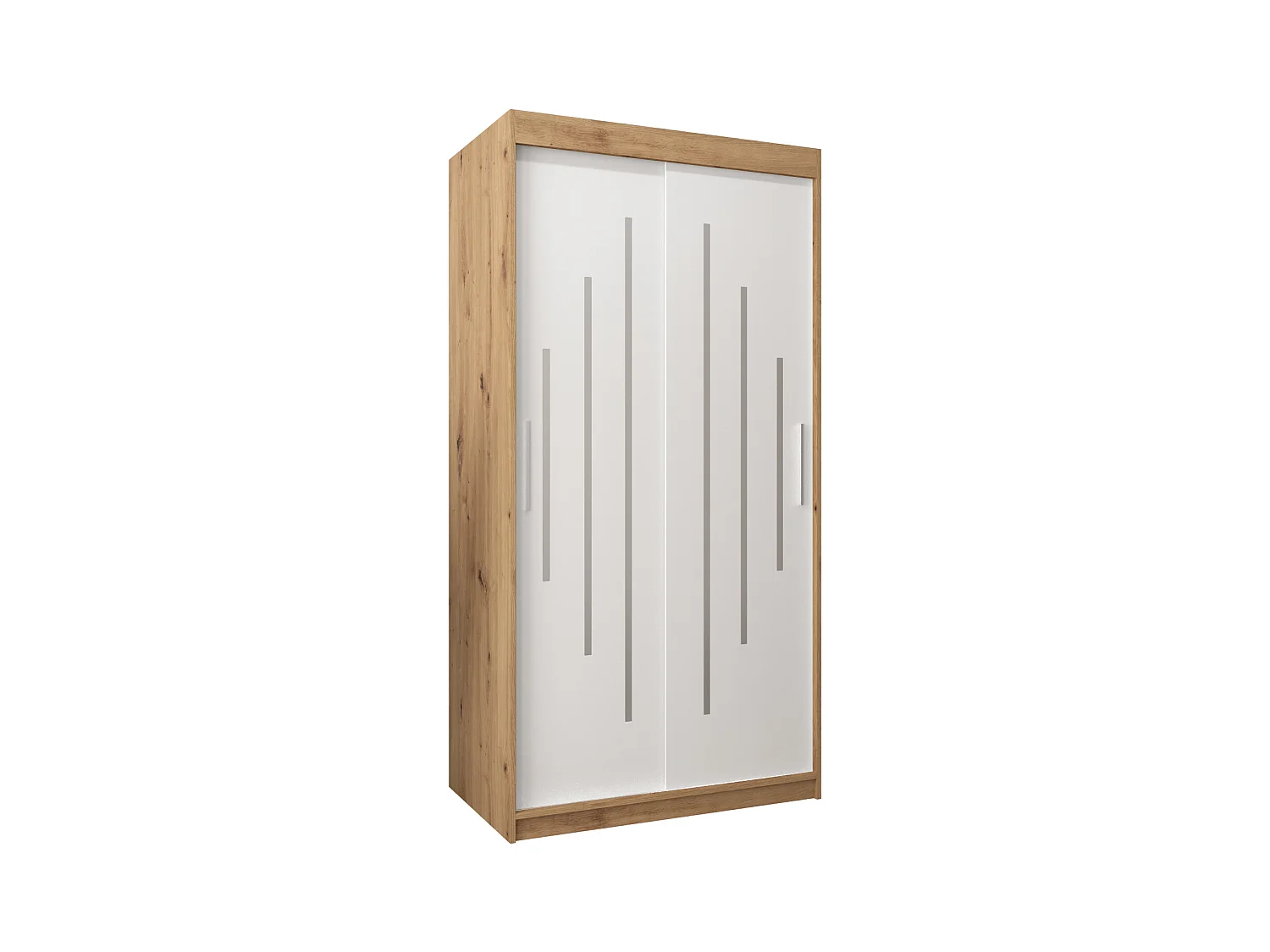 YORK KLEDINGKAST MET SCHUIFDEUREN 200/100/62 2 deuren (artisan/wit)