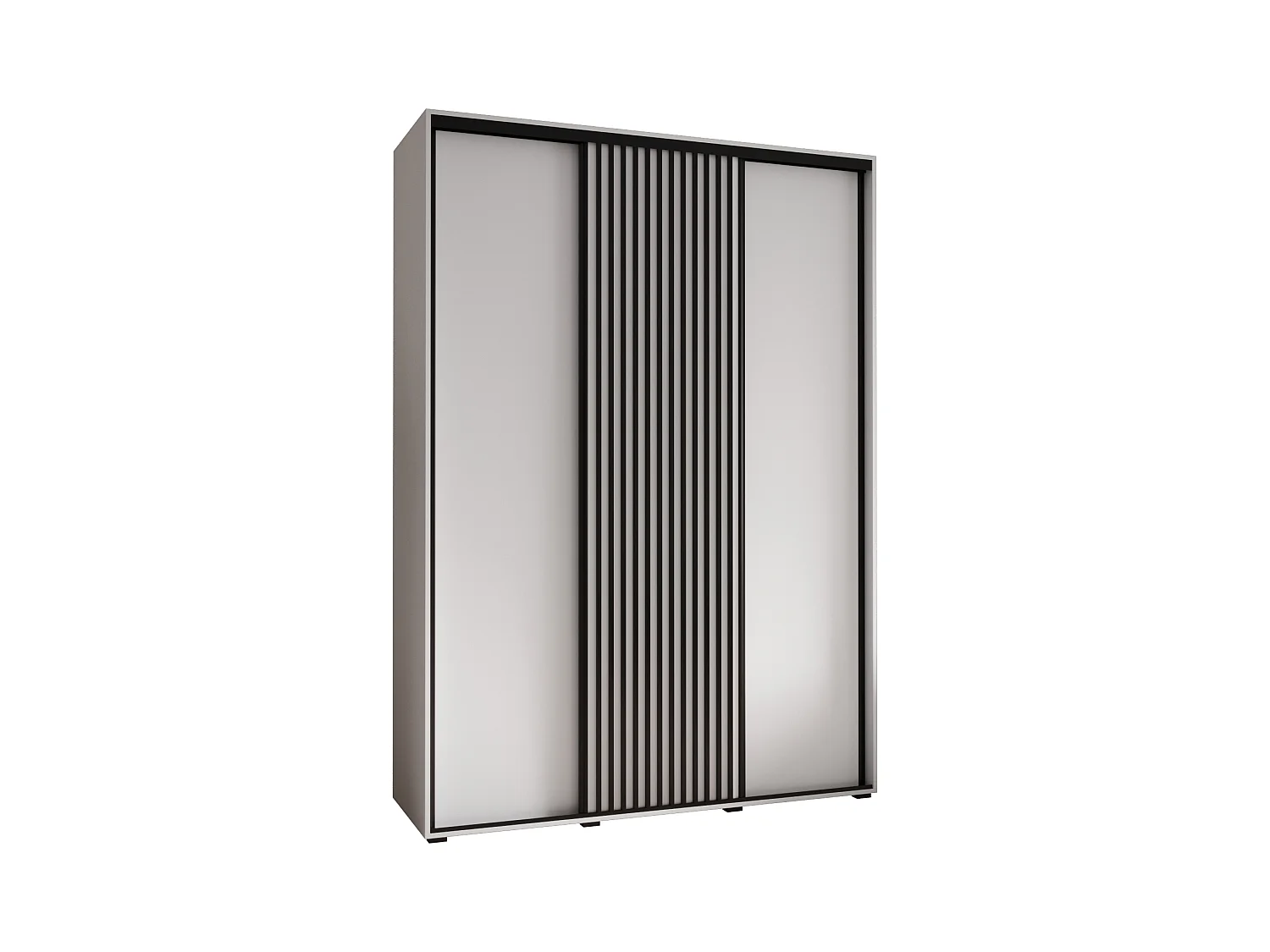 ARMOIRE LANKO 1 À PORTES COULISSANTES 235,2/170/45 3 Portes (Blanc/Blanc)