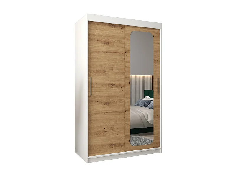 ARMADIO PROMO T2 AD ANTE SCORREVOLI 200/120/62 2 porte (Bianco/Artisan)