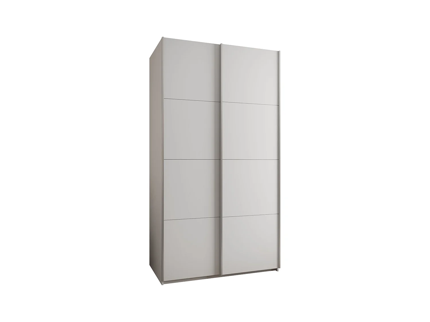 Armadio Lux 1 de puertas corredas 245,5/140/64 (Blanco/Blanco/Plata)