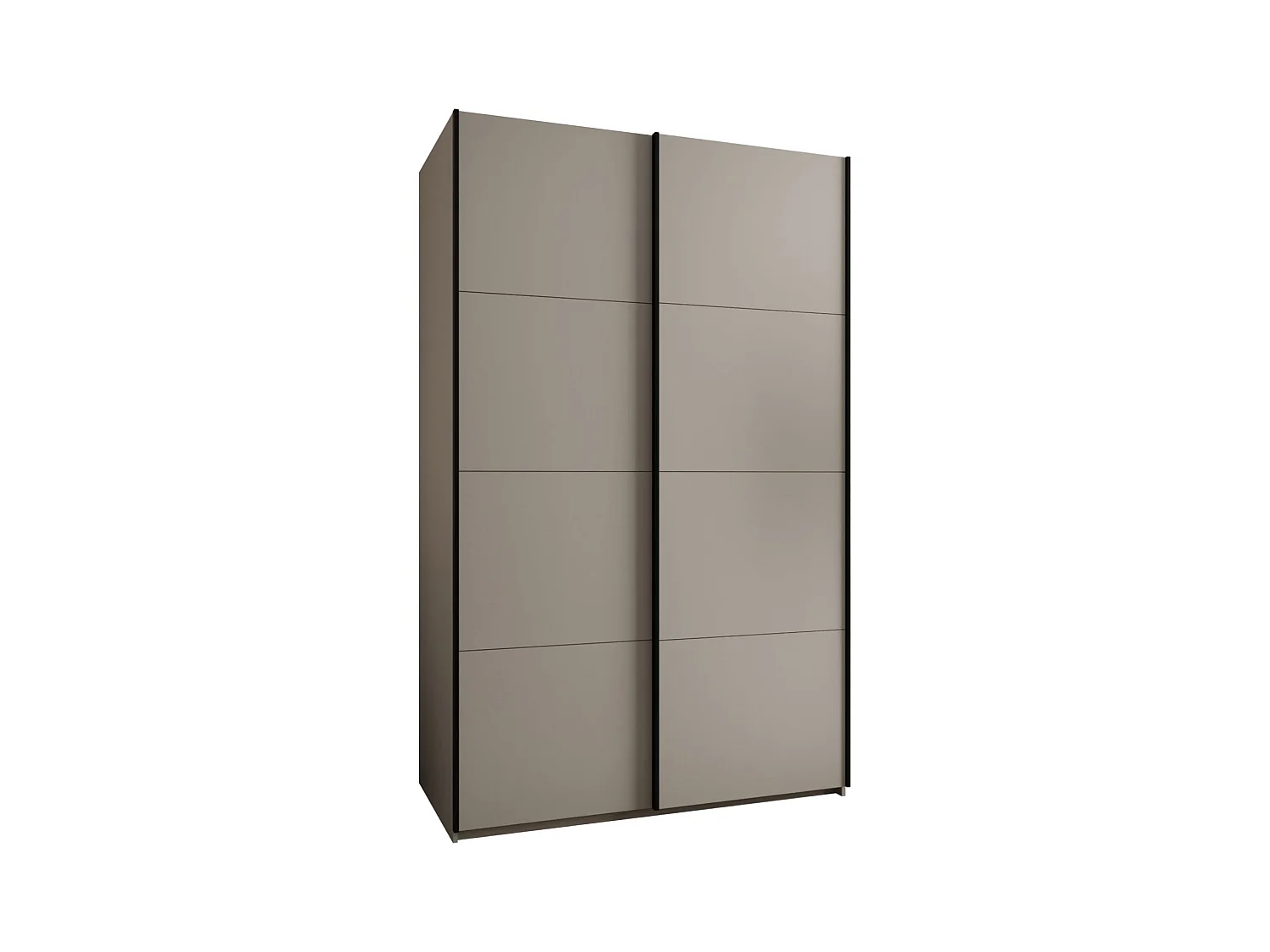 KLEDINGKAST MET SCHUIFDEUREN Lux 1 245,5/160/64 (Kaschmir/Kaschmir/Zwart)