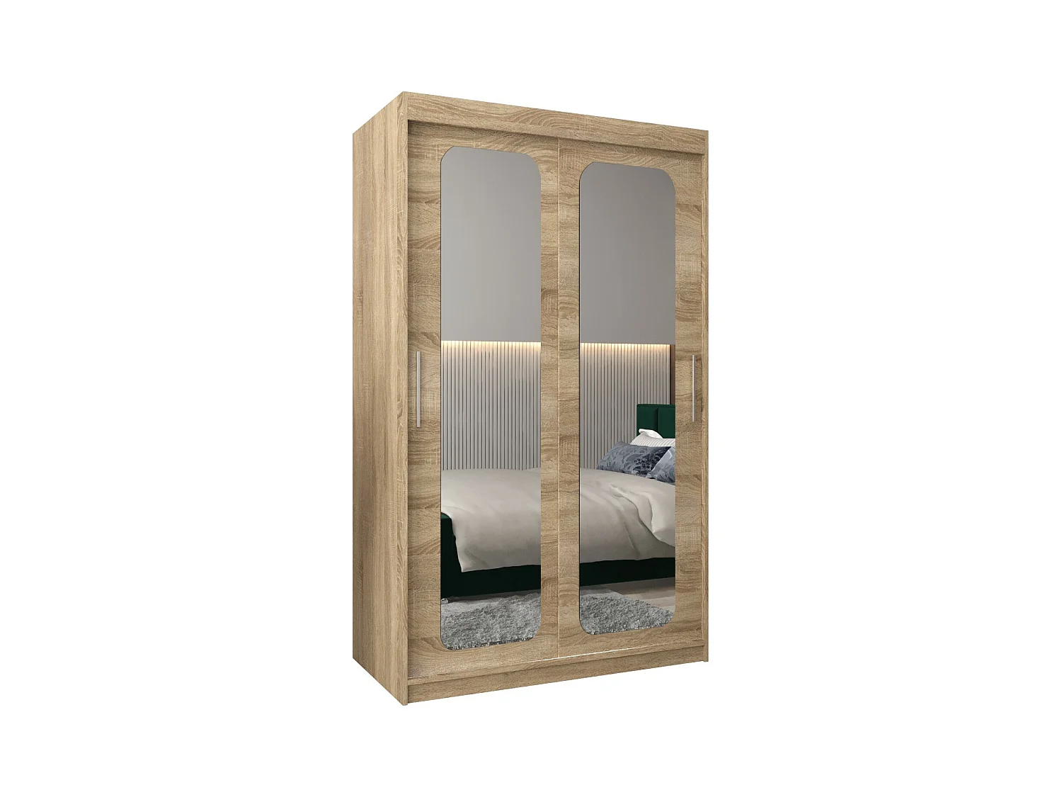 SCHWEBETÜRENSCHRANK PROMO T3 200/120/62 2-türig (Sonoma/Sonoma)