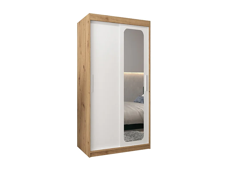 SCHWEBETÜRENSCHRANK PROMO T2 200/100/62 2-türig (Artisan/Weiß)