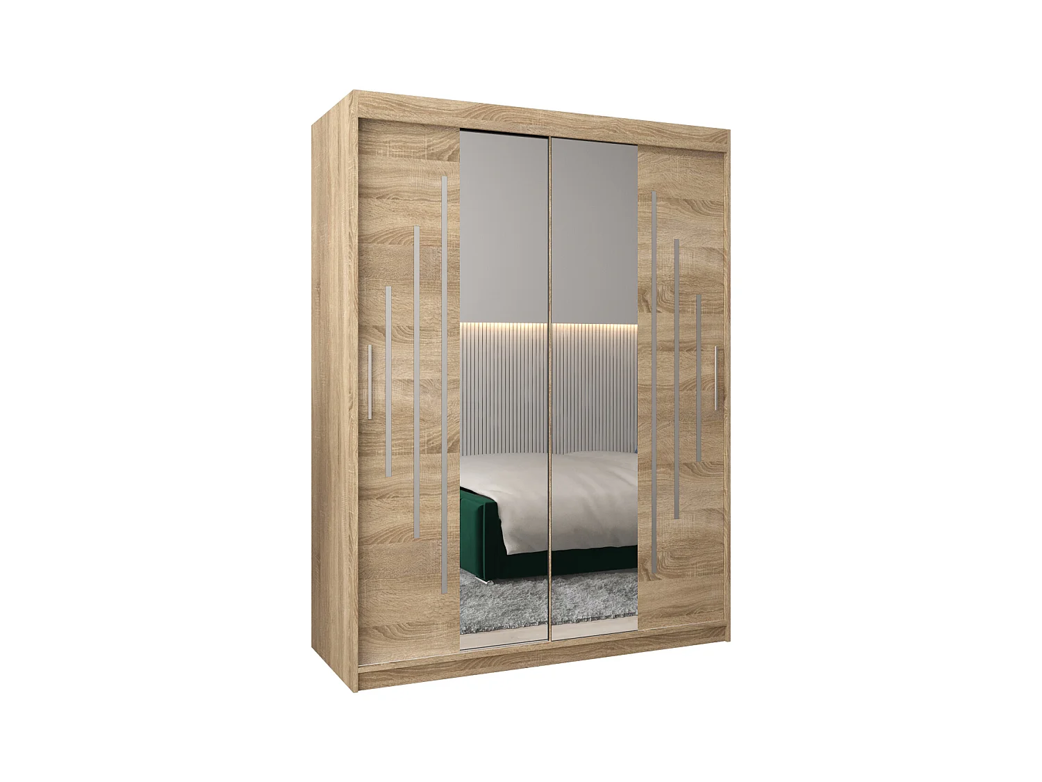 SCHWEBETÜRENSCHRANK YORK 1 200/150/62 2-türig (Sonoma/Sonoma)