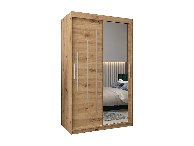 ARMOIRE YORK 2 À PORTES COULISSANTES 200/120/62 2 Portes (Artisan/Artisan)