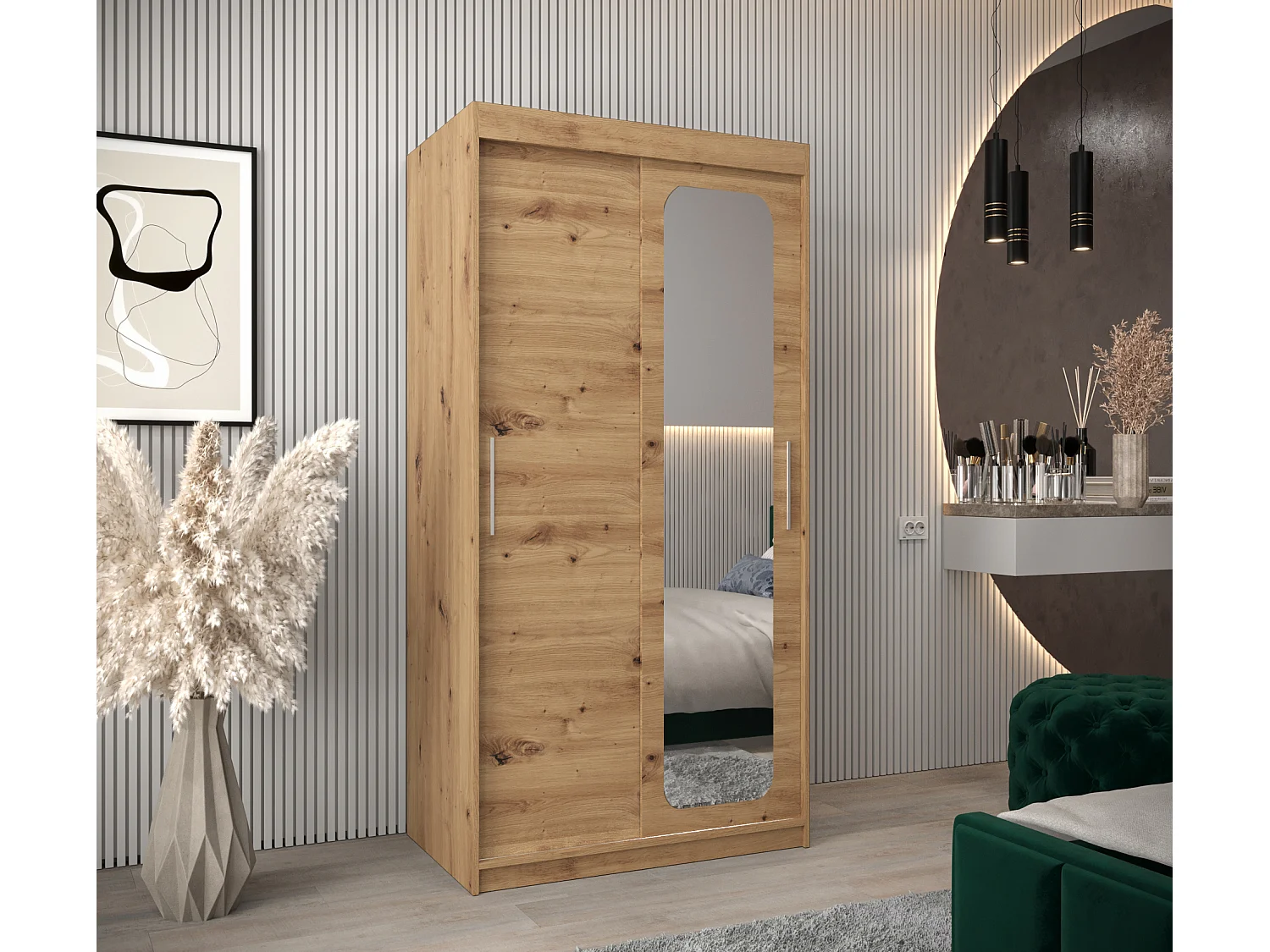 SCHWEBETÜRENSCHRANK PROMO T2 200/100/62 2-türig (Artisan/Artisan)