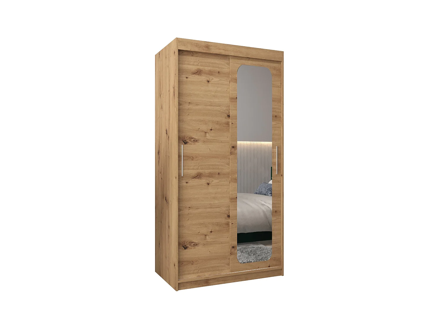 PROMO T2 KLEDINGKAST MET SCHUIFDEUREN 200/100/62 2 deuren (artisan/artisan)