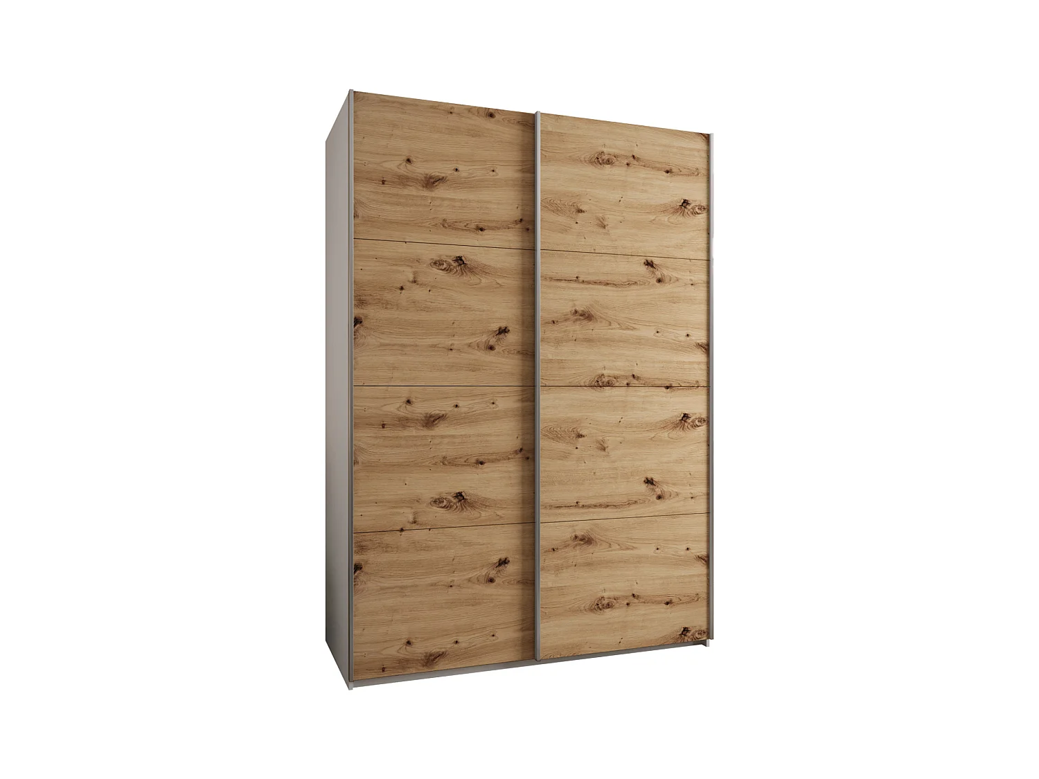 SCHWEBETÜRENSCHRANK Lux 1 245,5/170/64 (Weiß/Artisan/Silber)