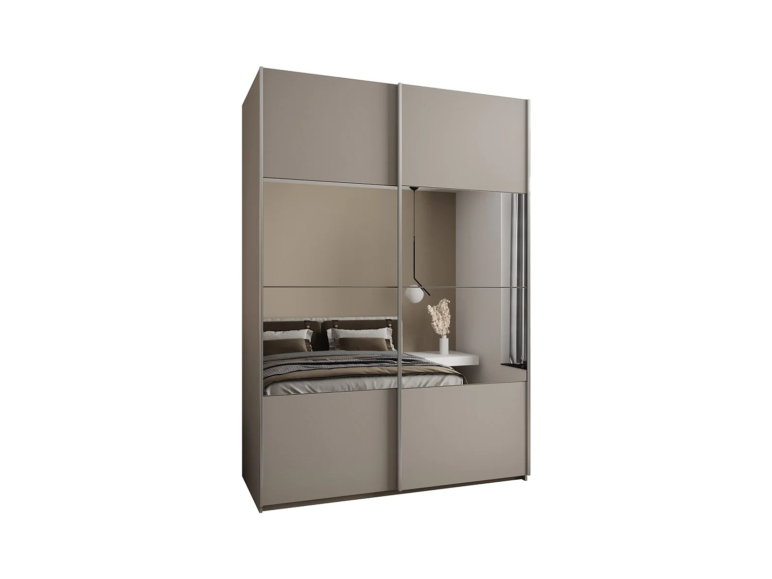 Armoire Lux 4 245,5/180/64 (Cachemire/Cachemire/Argent)