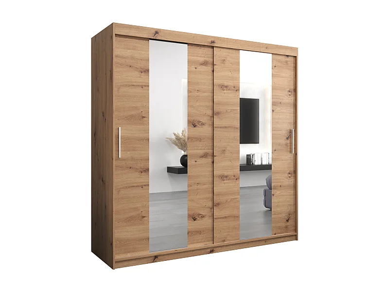 Pole kledingkast met schuifdeuren 200/200/62 2 deuren (artisan/artisan)