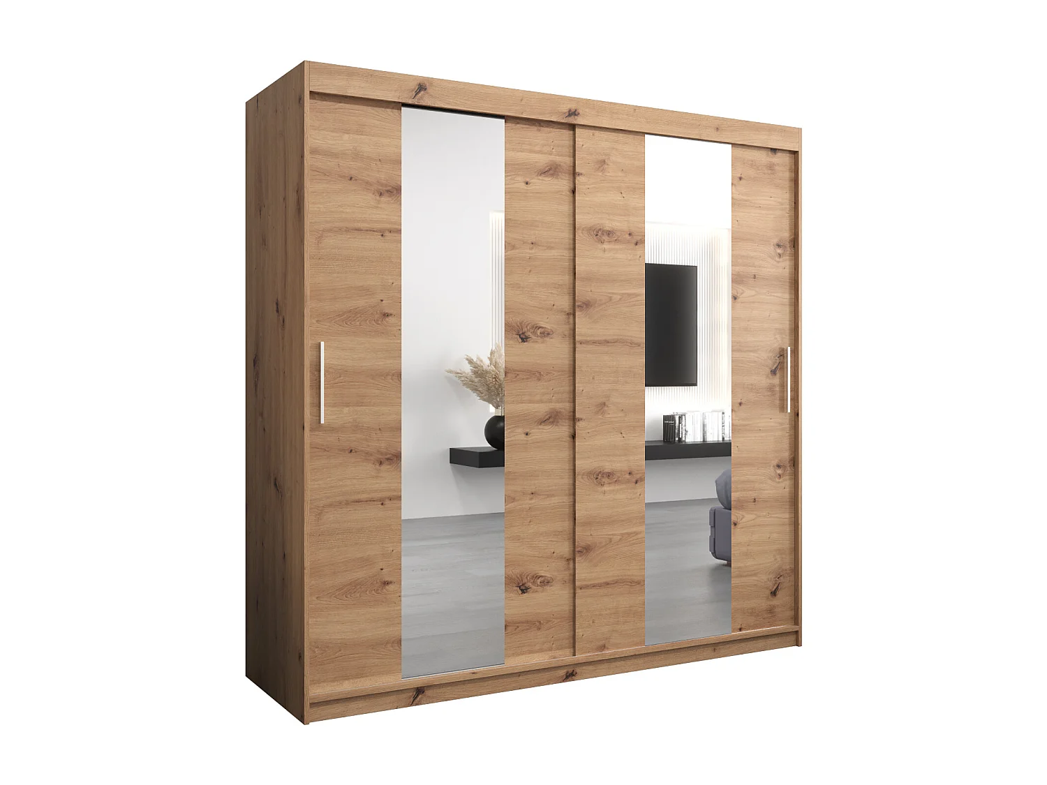 Armoire Pole À Portes Coulissantes 200/200/62 2 portes (Artisan/Artisan)