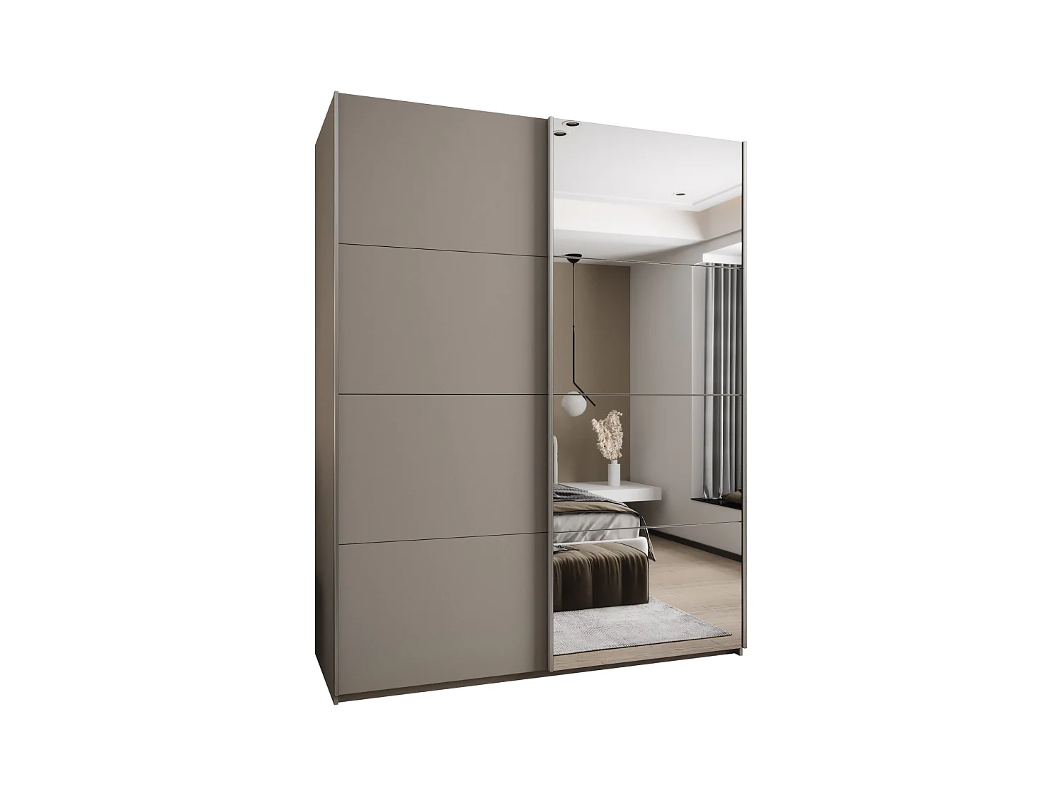 Armoire Lux 3 245,5/200/64 (Cachemire/Cachemire/Argent)
