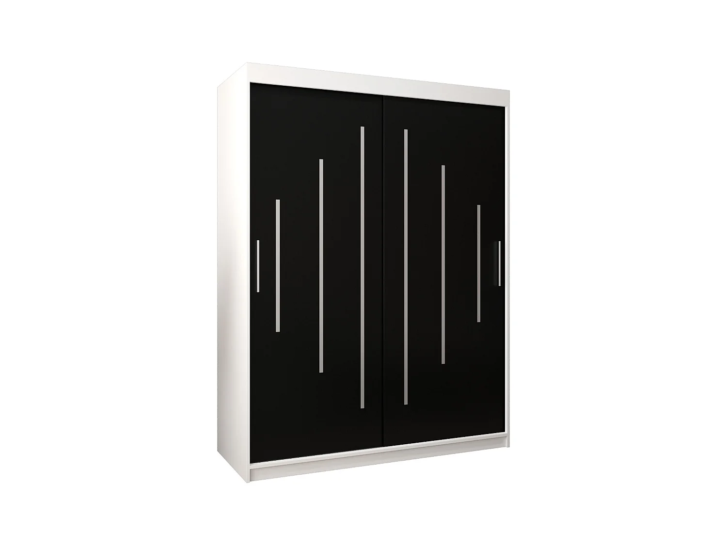YORK KLEDINGKAST MET SCHUIFDEUREN 200/150/62 2 deuren (wit/zwart)