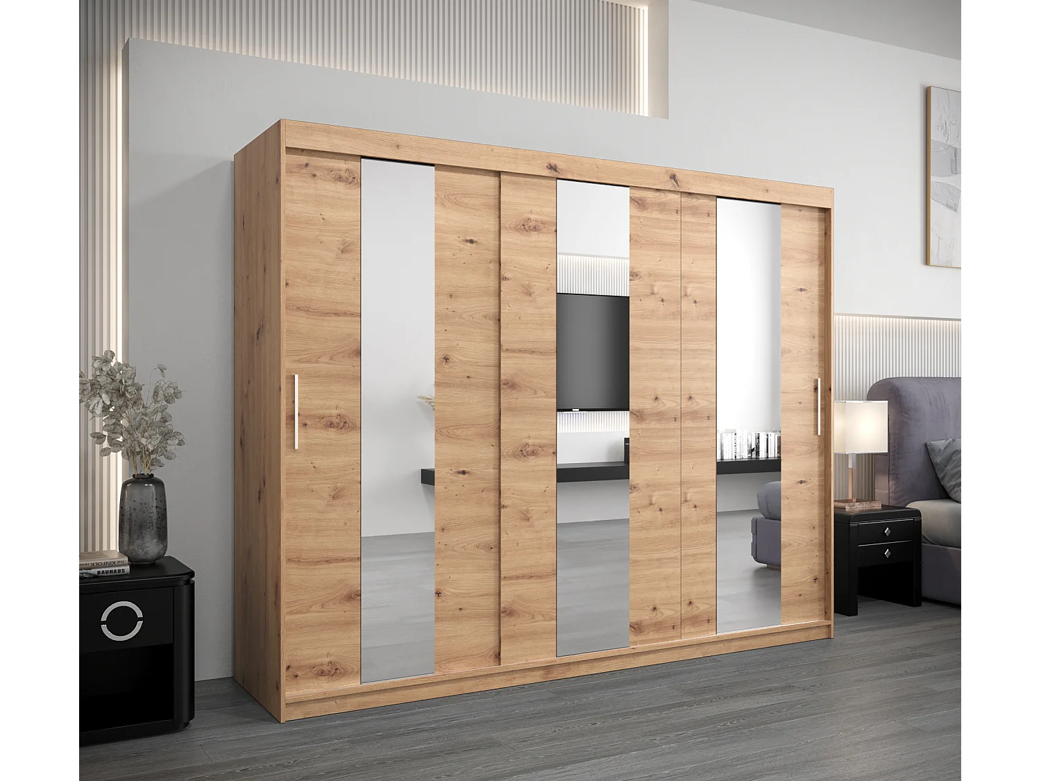 Armoire Pole À Portes Coulissantes 200/250/62 3 Portes (Artisan/Artisan)