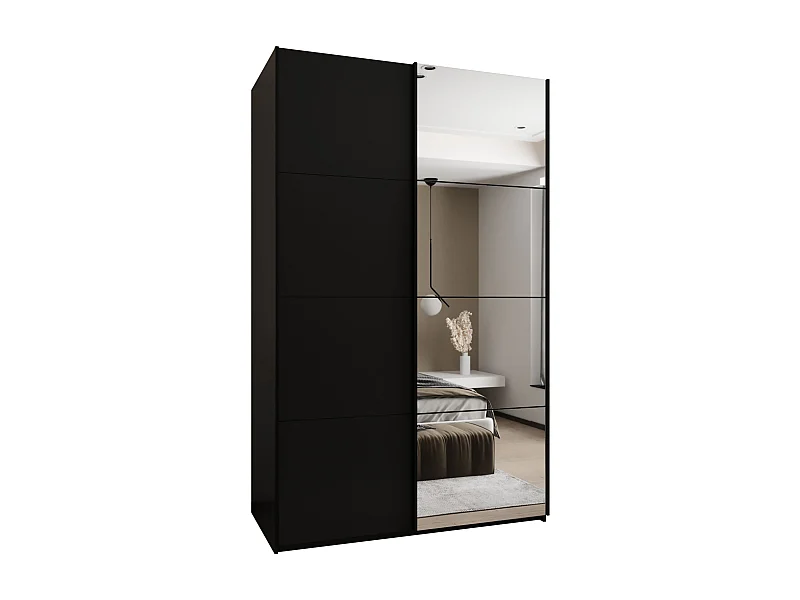 Armoire Lux 3 245,5/150/64 (Noir/Noir/Noir)